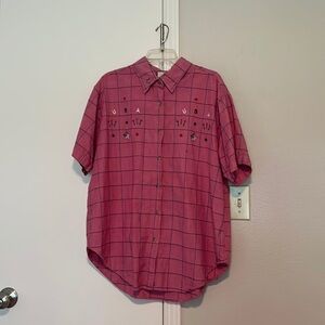 QUIZZ New York vintage short sleeve top. Size 1. Cute patriotic embroidery.